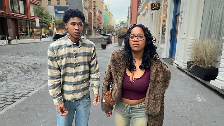 Ammi Rose in a public vlog preview with a companion.