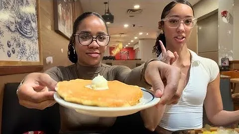 Ammi Rose in a public late-night restaurant vlog preview.